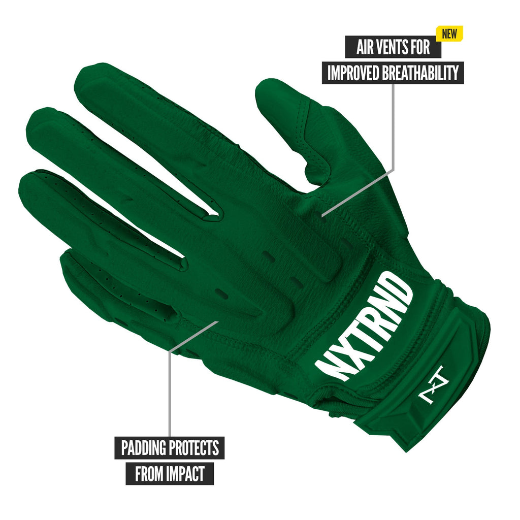 NXTRND G3® Pro Padded Football Gloves Dark Green