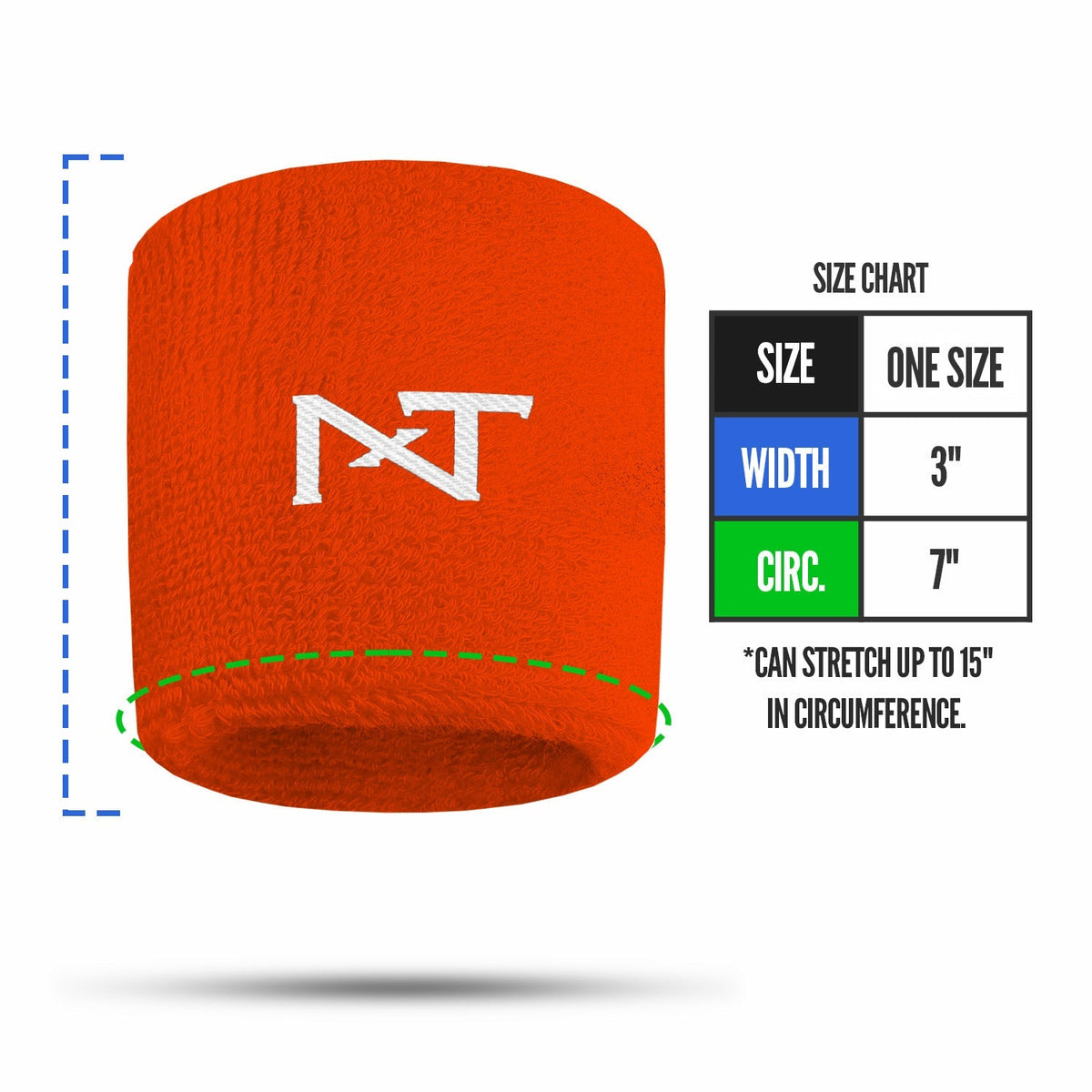 NXTRND Wrist Bands Orange (1 Pair)