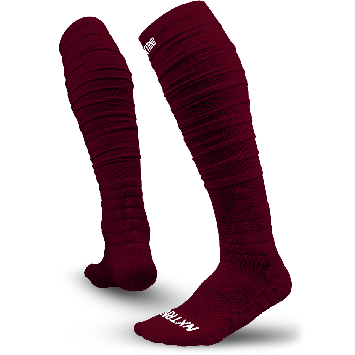 NXTRND XTD® Scrunch Football Socks Maroon