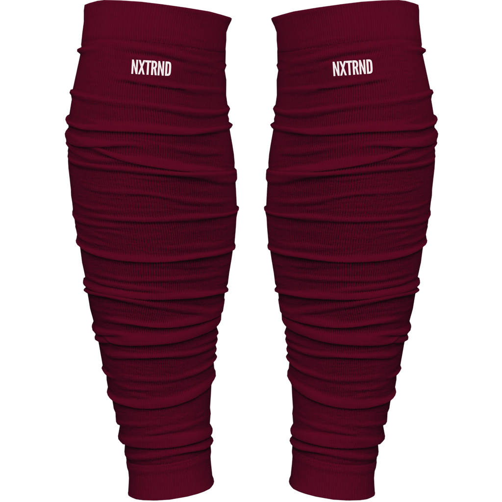 NXTRND Scrunch Football Leg Sleeves Maroon