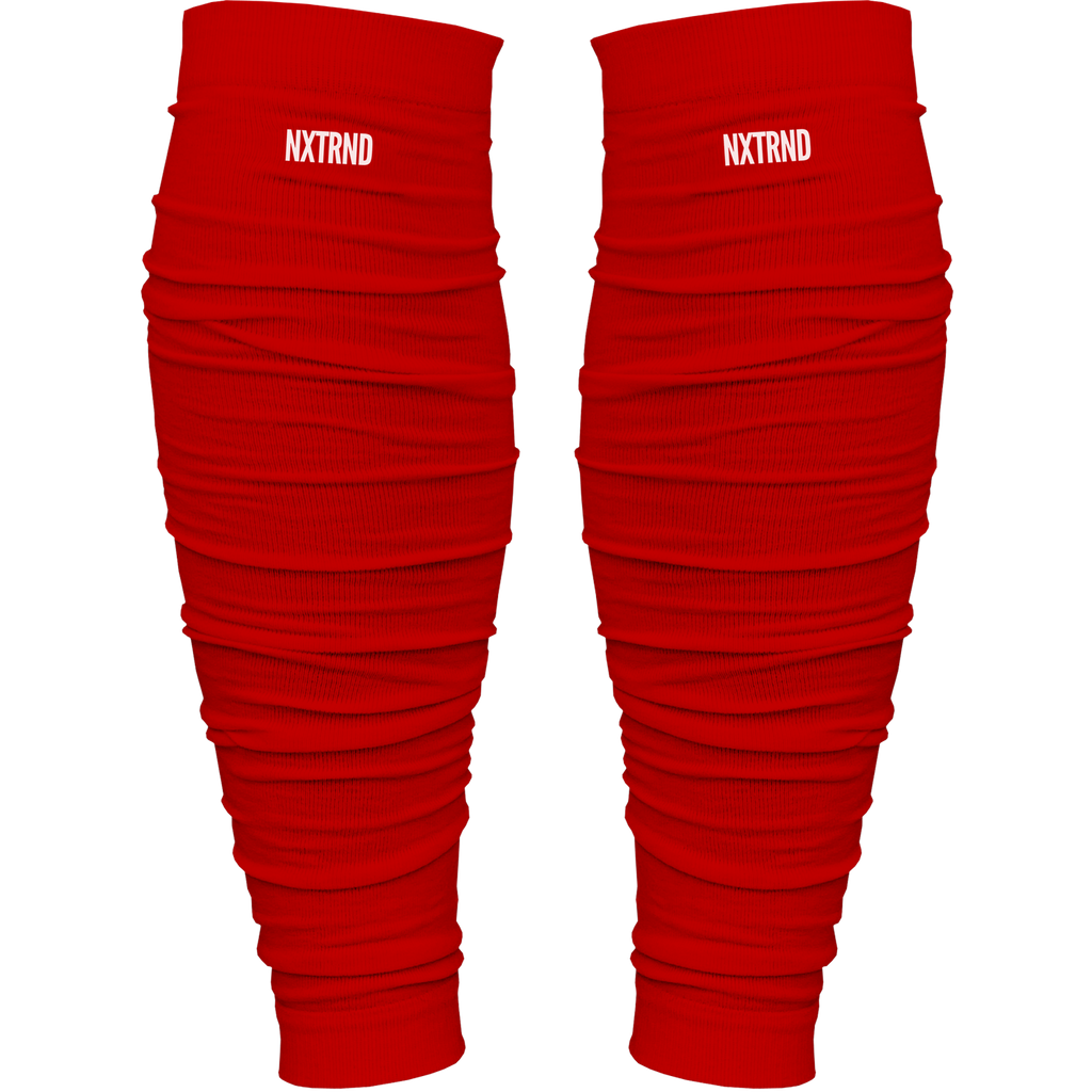 NXTRND Scrunch Football Leg Sleeves Red