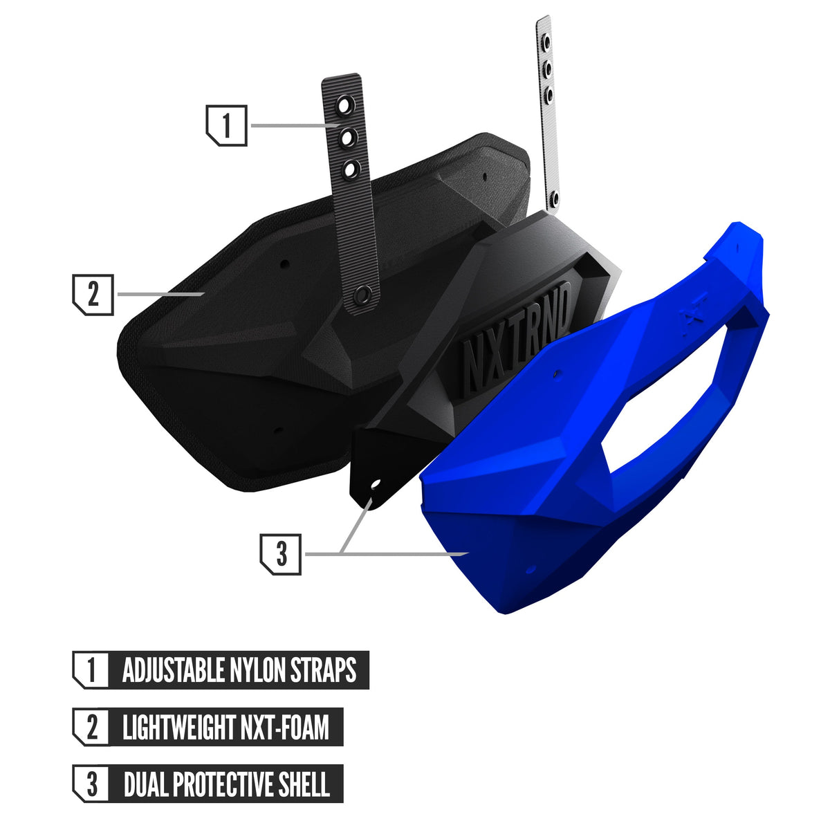 NXTRND B-PLATE® Pro Football Back Plate Blue