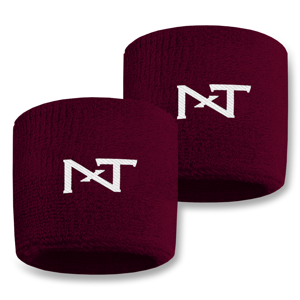 NXTRND Wrist Bands Maroon (1 Pair)