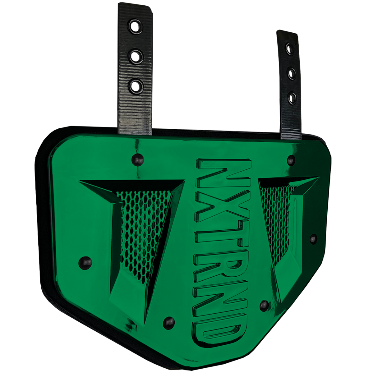 NXTRND B-PLATE® Football Back Plate Chrome Dark Green
