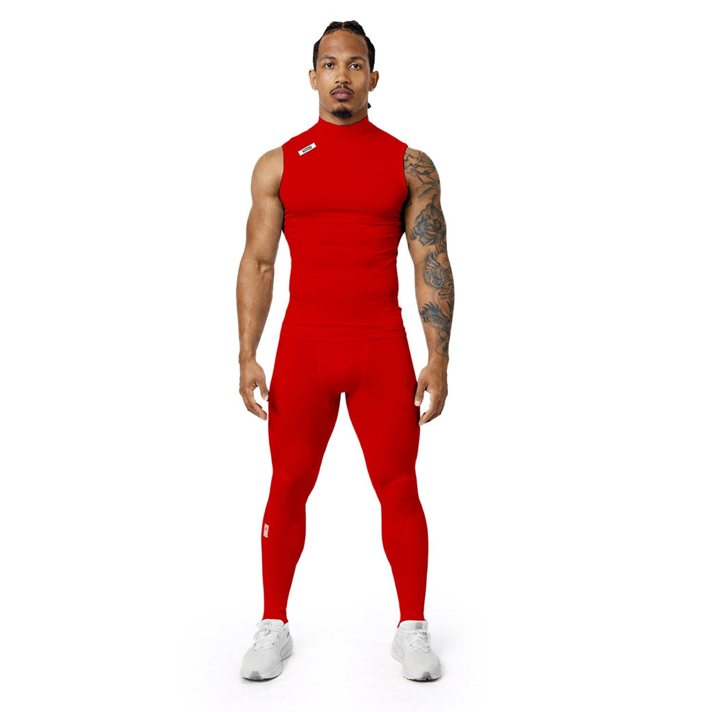 Nxtrnd Core Turtleneck Compression Sleeveless Red