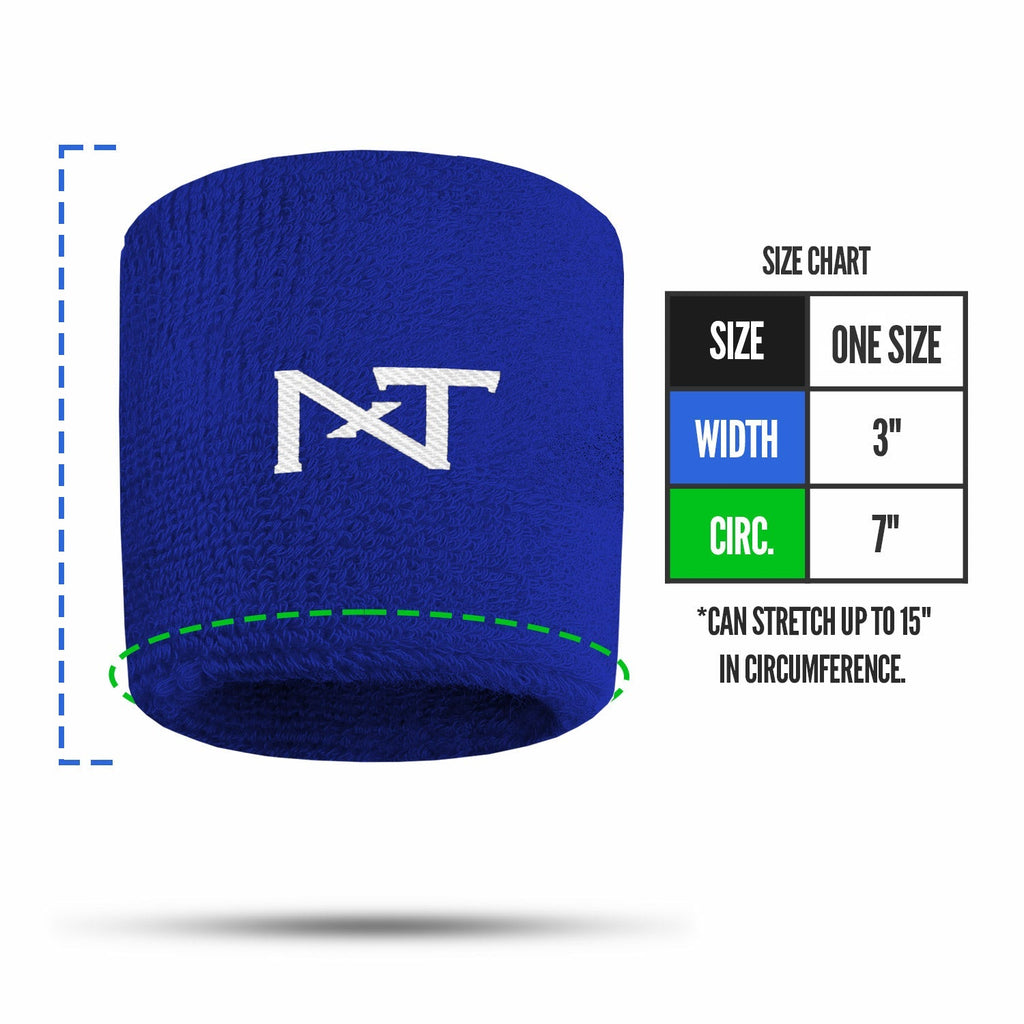 NXTRND Wrist Bands Blue (1 Pair)