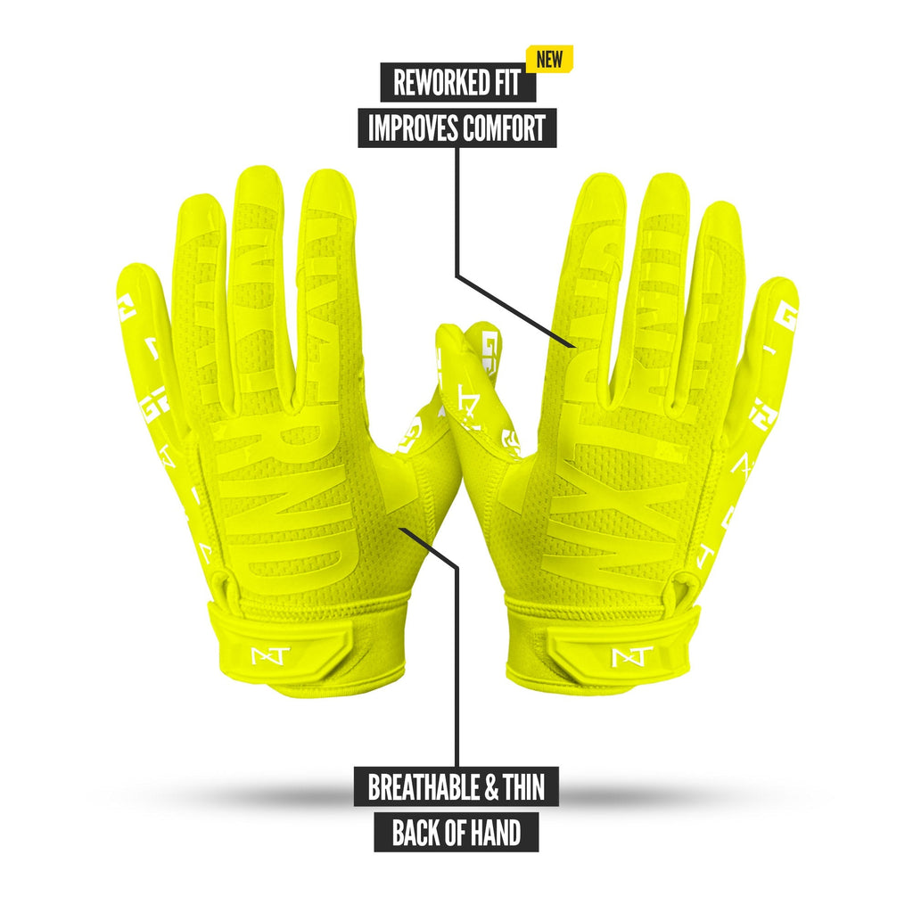 NXTRND G2® Pro Football Gloves Neon Yellow