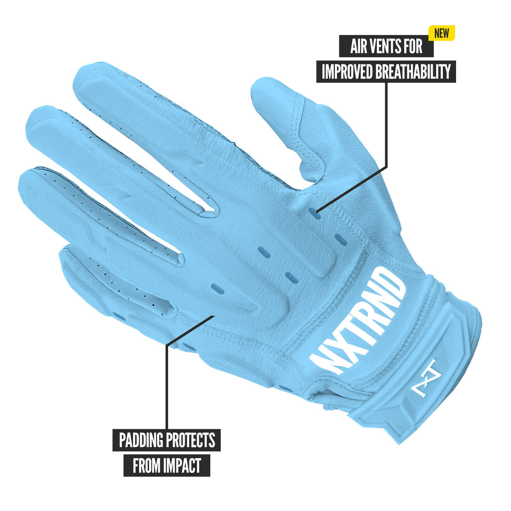 NXTRND G3® Pro Padded Football Gloves Columbia Blue