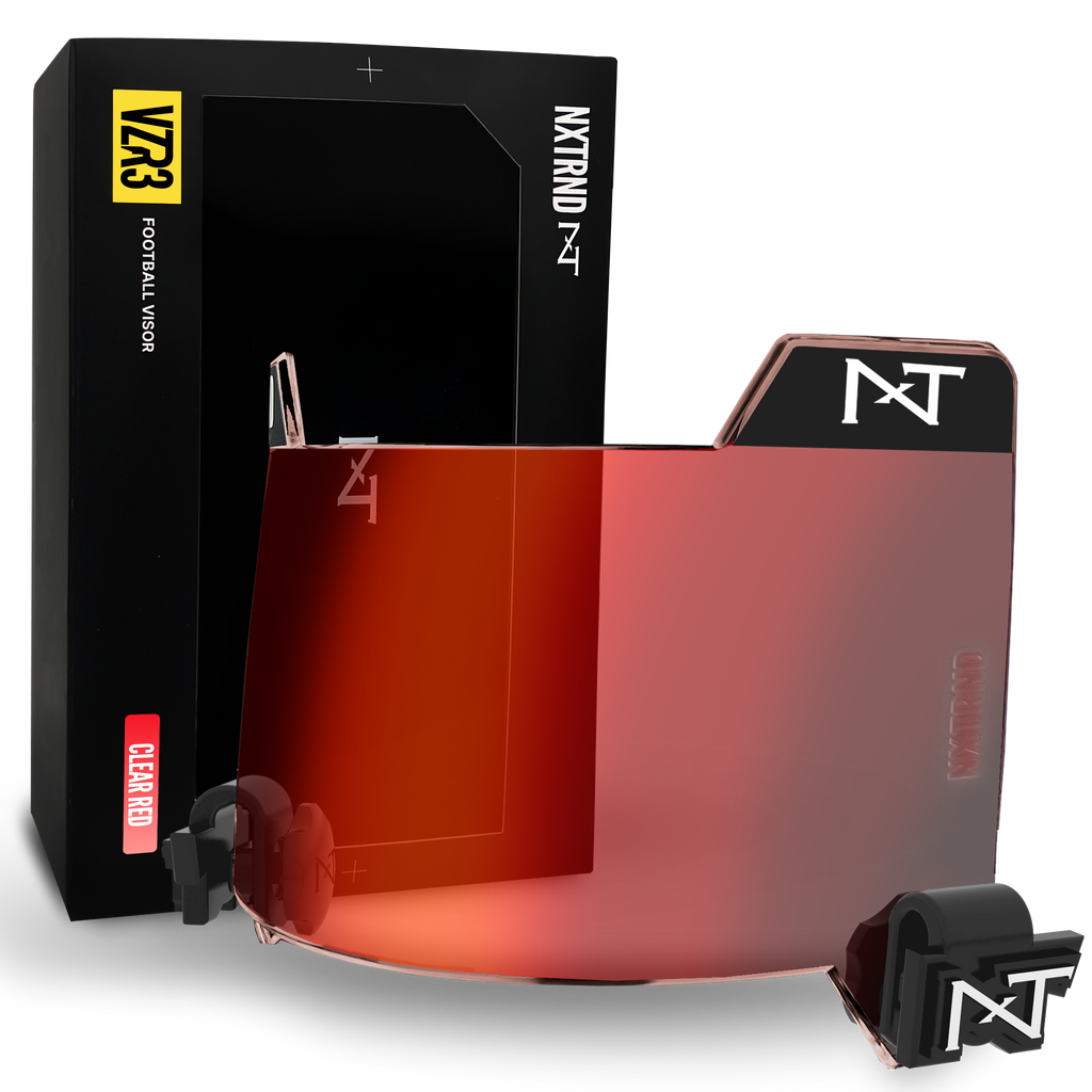 NXTRND VZR3® Football Visor Clear Red