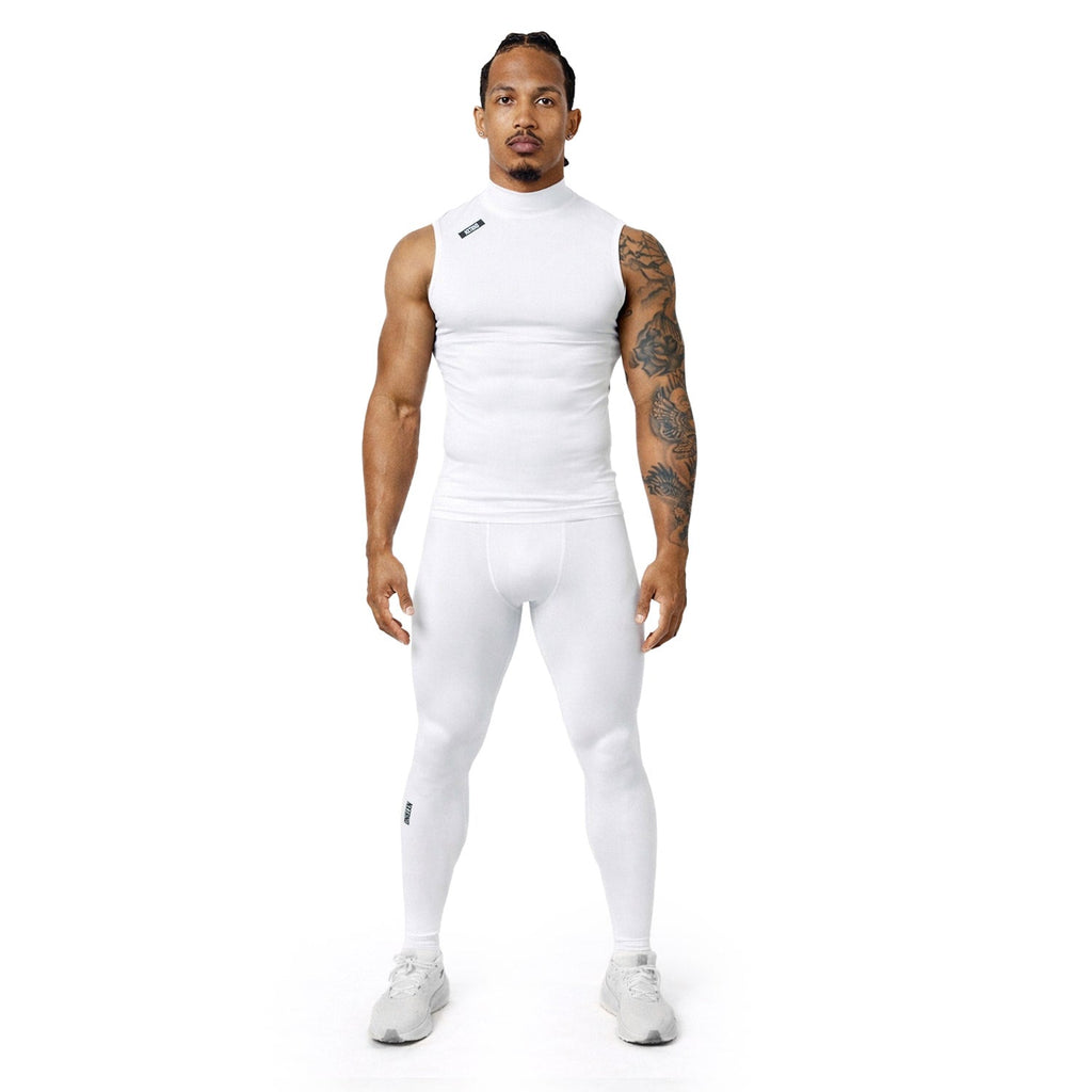 Nxtrnd Core Turtleneck Compression Sleeveless White