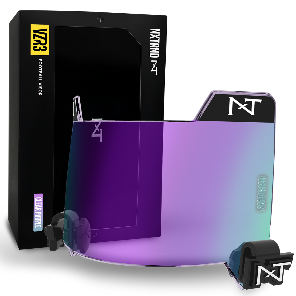 NXTRND VZR3® Football Visor Clear Purple